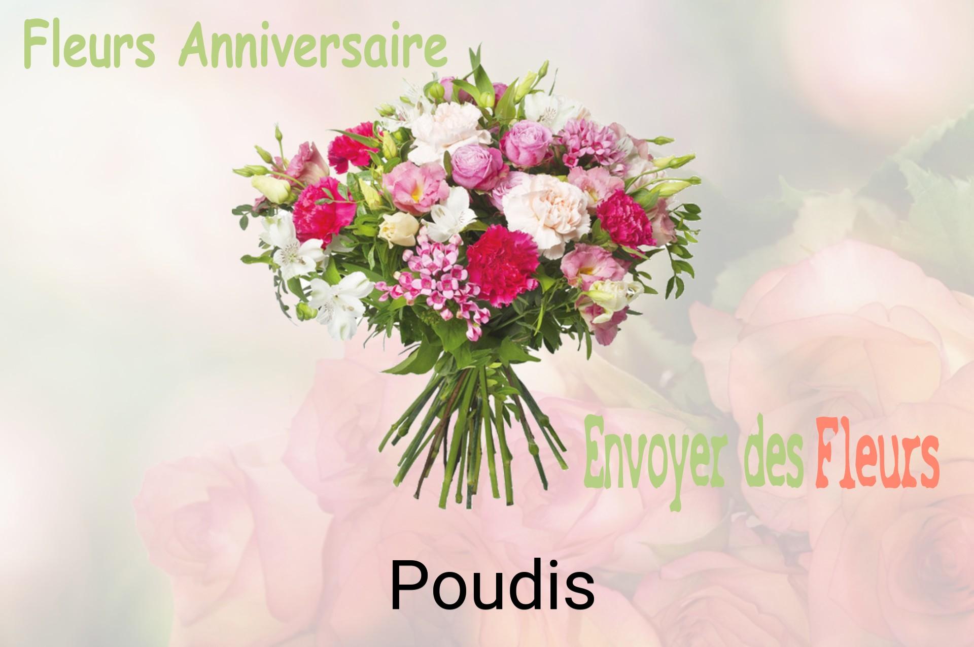 Bouquet de fleurs d’anniversaire livré à Poudis